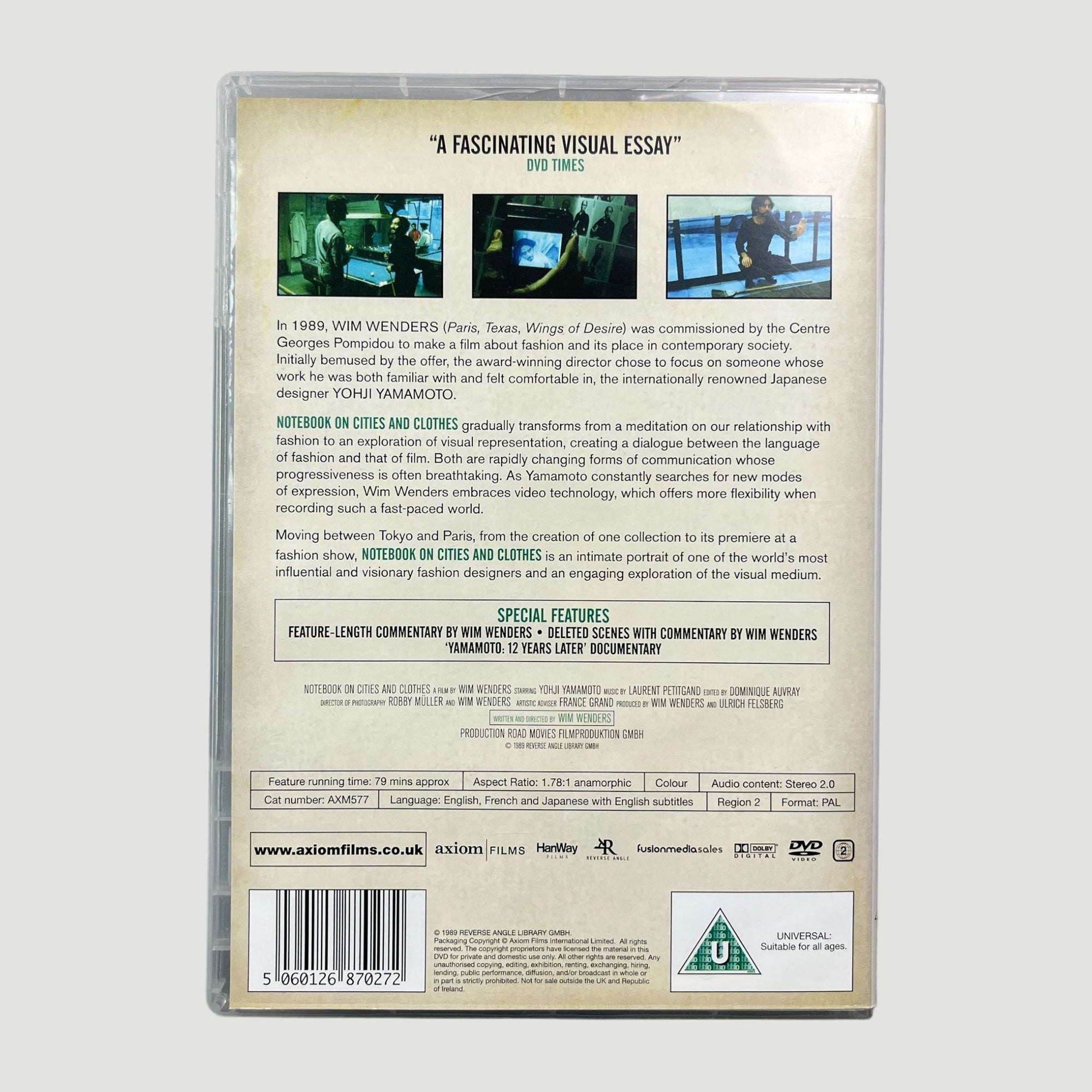 00's Wim Wenders Notebook on Cities and Clothes