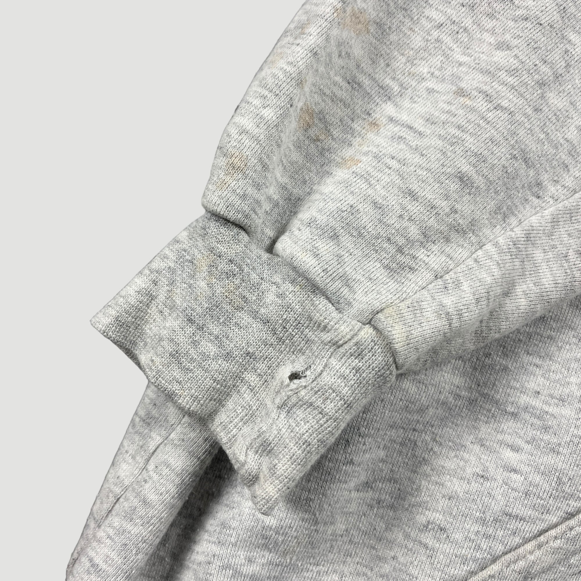 90's Rephlex Records Grey Marl Zip Hoodie