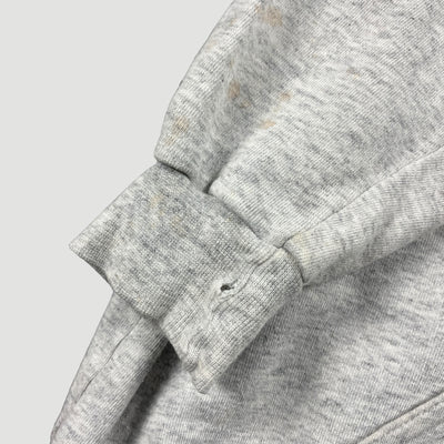 90's Rephlex Records Grey Marl Zip Hoodie
