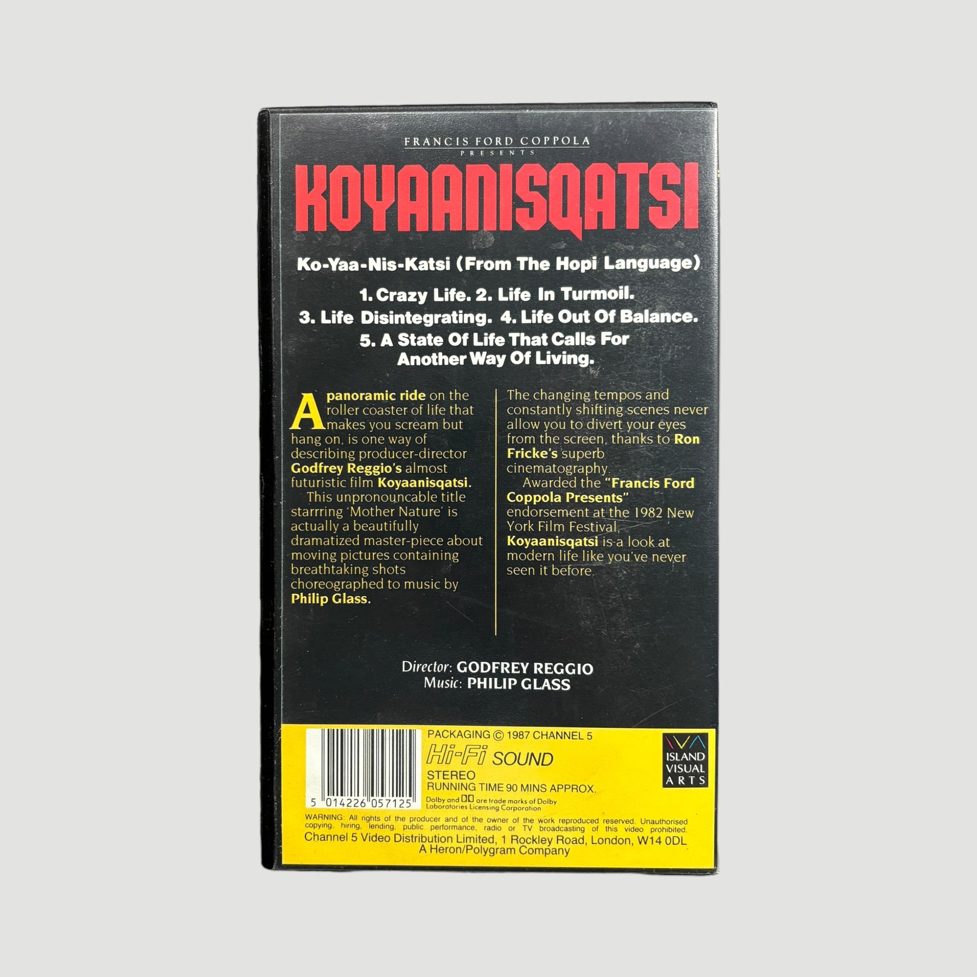 1983 Koyaanisqatsi Channel 5 UK VHS