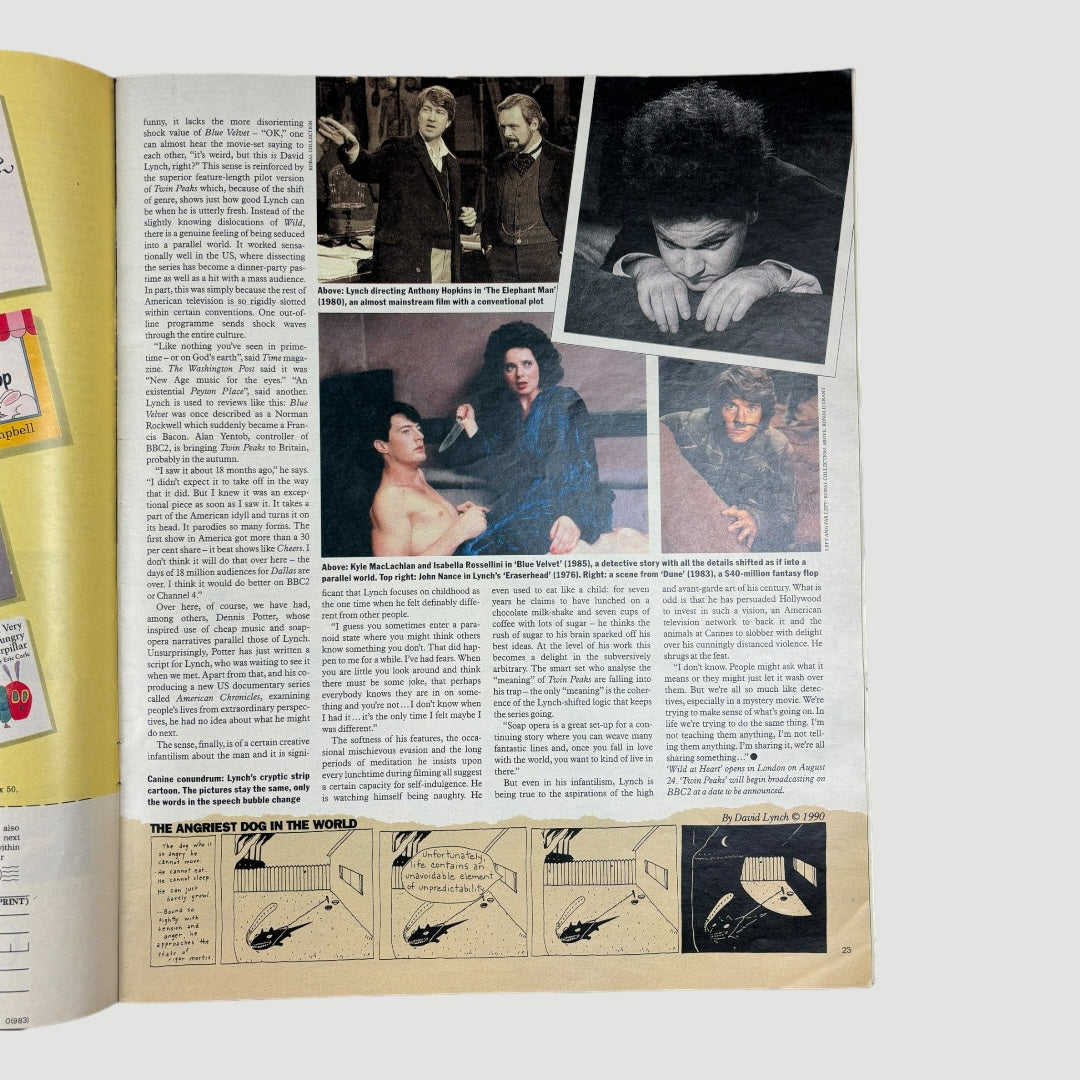 1990 The Sunday Time Magazine David Lynch Issue