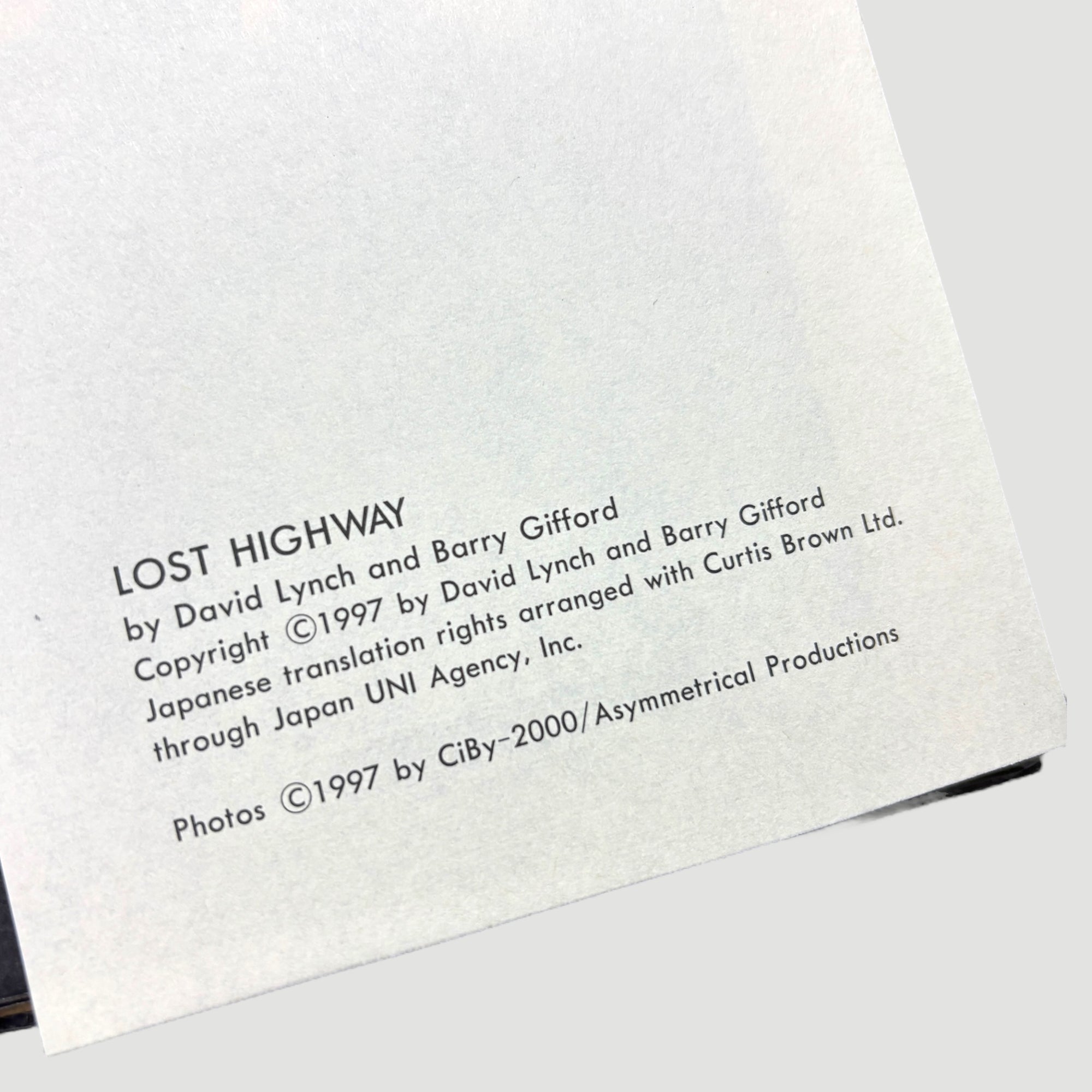 1999 Lost Highway Japanese Screenplay