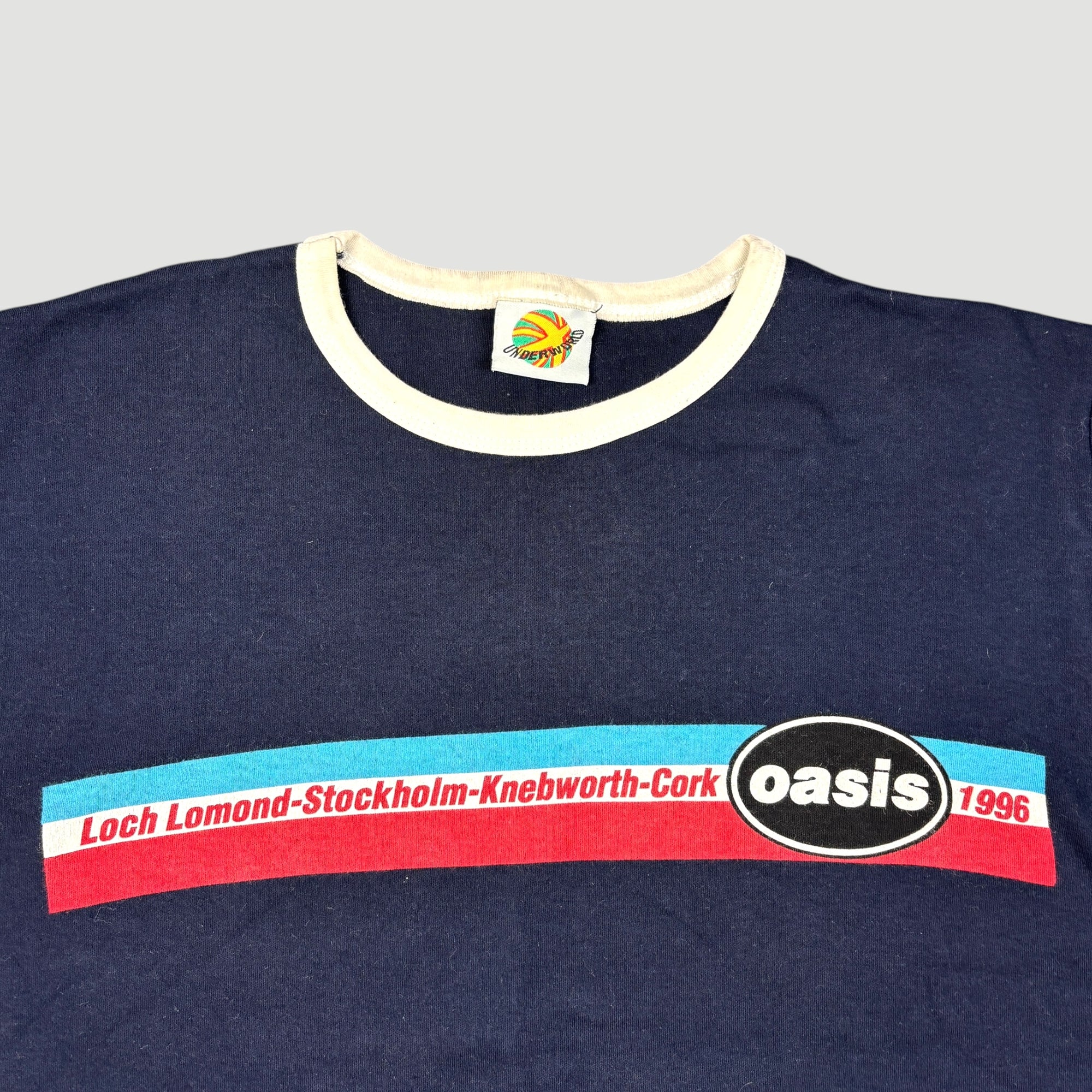 1996 Oasis '96 Tour Ringer Baby Tee
