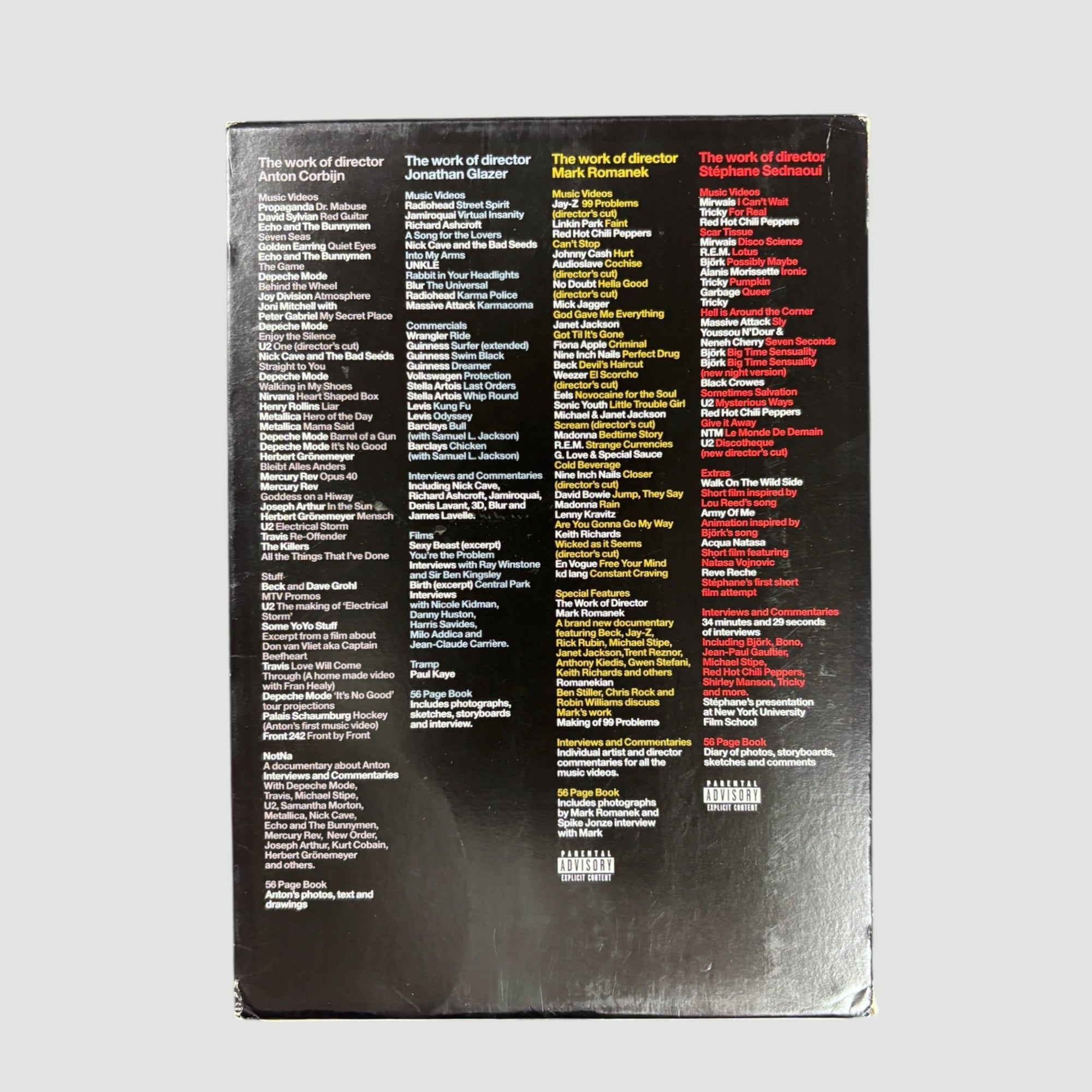 2005 The Work of Directors Corbijn/Glazer/Romanek/Sednaoui US 4DVD Boxset