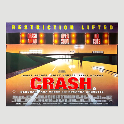1996 David Cronenberg Crash UK Quad Poster
