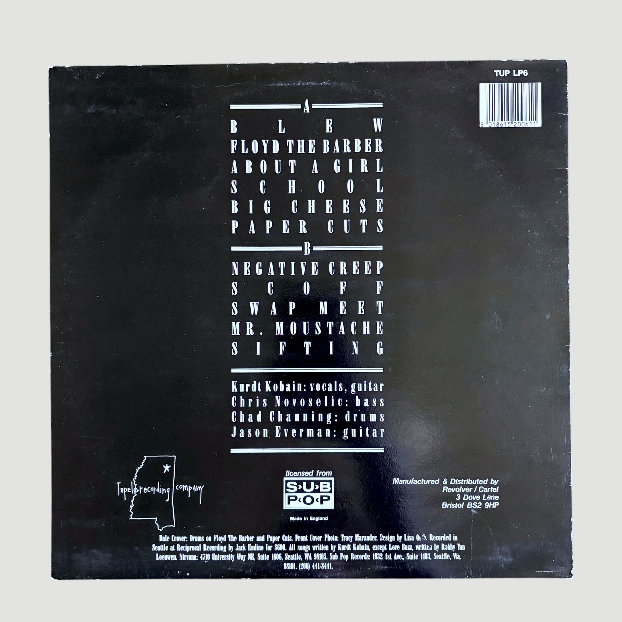 1989 Nirvana Bleach 1st UK Press LP