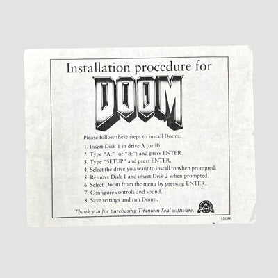 1994 DOOM Shareware (2 x 3.5" Floppy Disc Version)