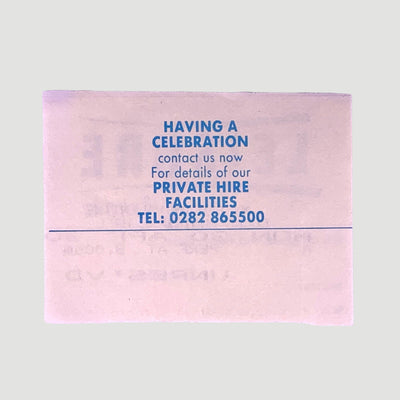 1990 My Bloody Valentine Original Ticket Stub