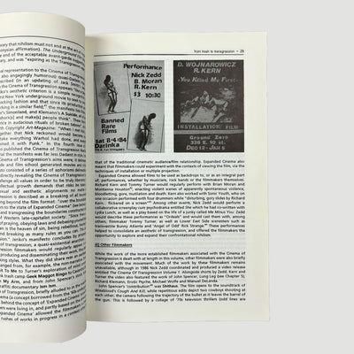 1995 Deathtripping: The Cinema of Transgression 1st Ed.