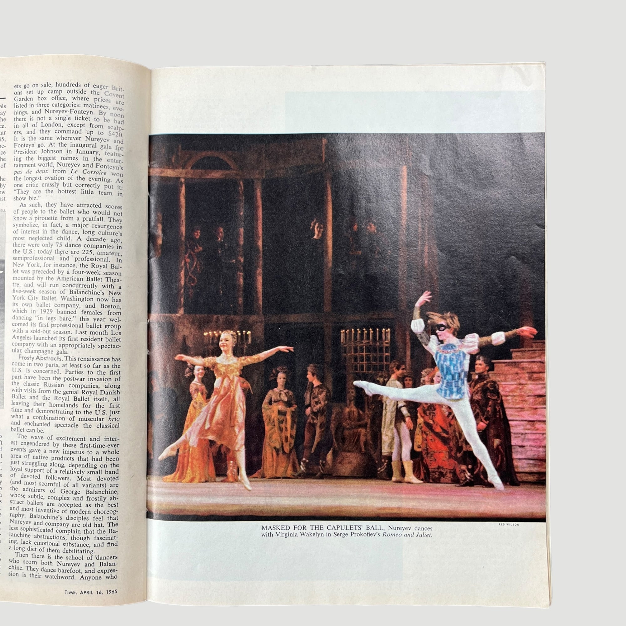 1965 TIME Magazine Rudolf Nureyev Issue