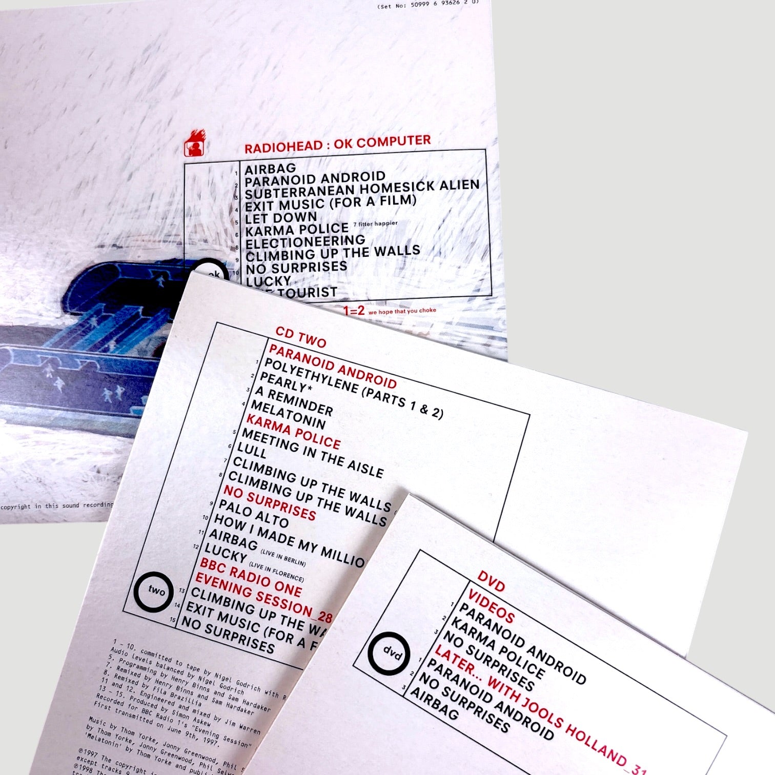 2009 Radiohead OK Computer 2CD 1 DVD UK Boxset