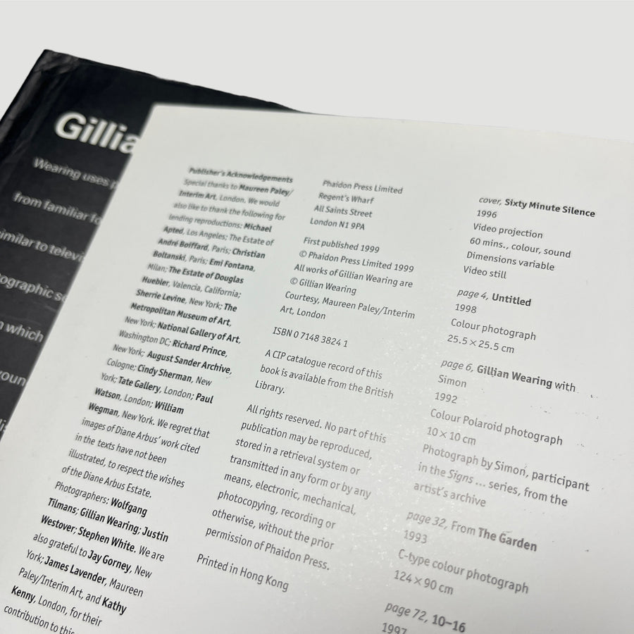 1999 Gillian Wearing Phaidon