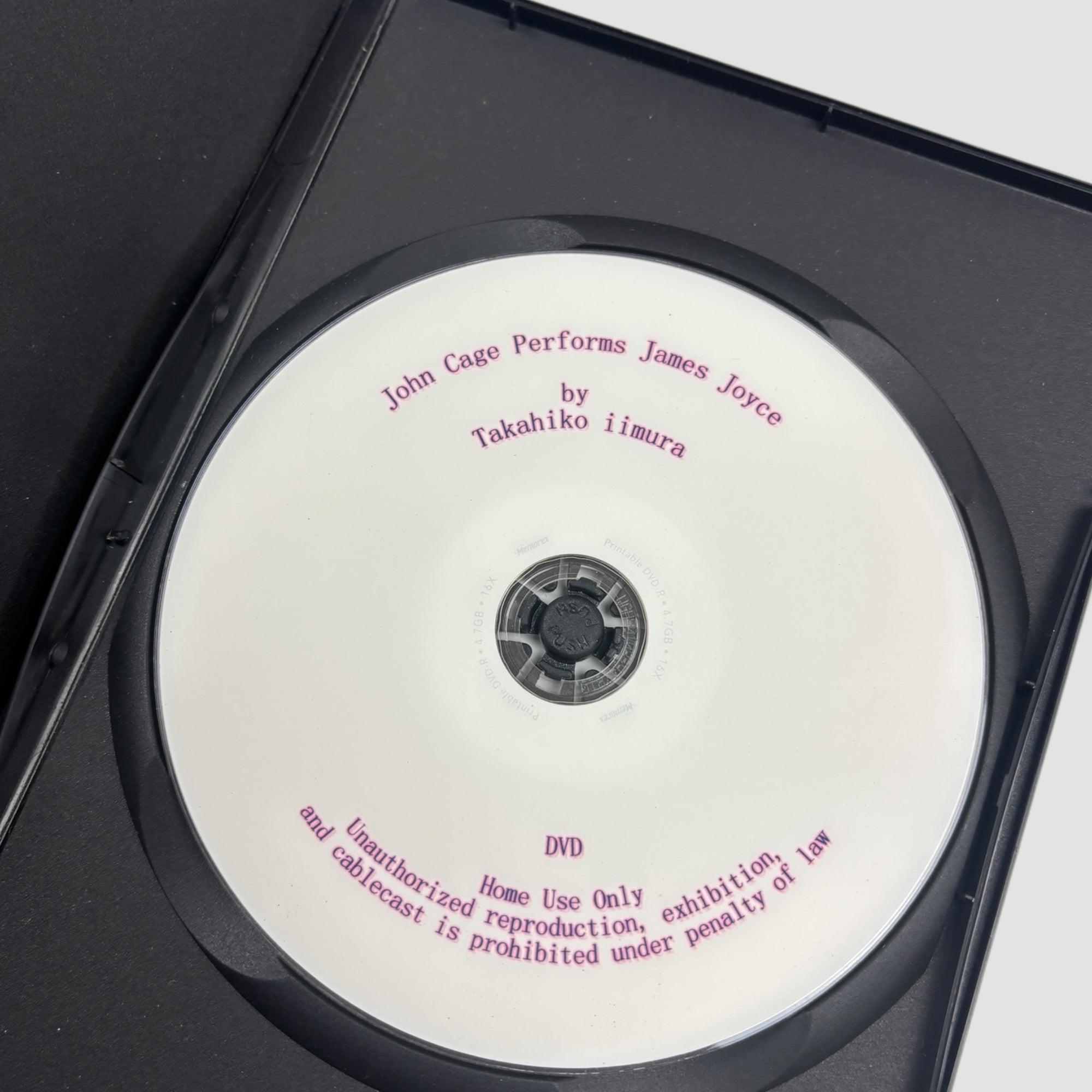 2005 John Cage Performs James Joyce by Takahiko Iimura DVD