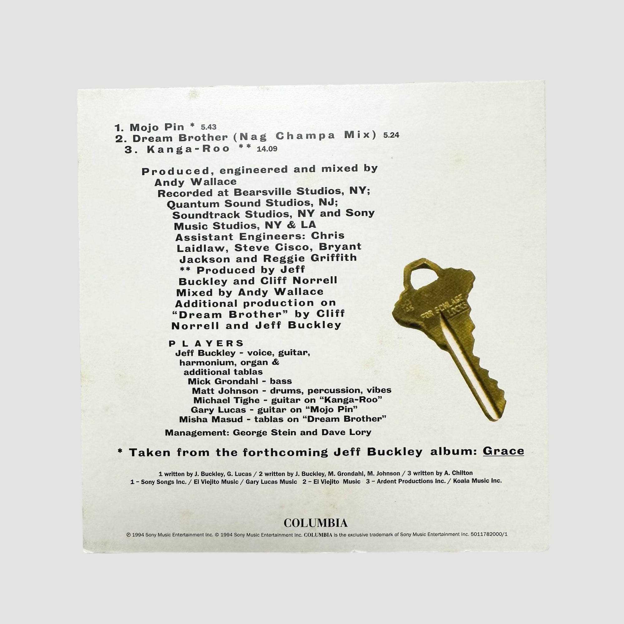 2002 Jeff Buckley Grace EP's 5 CD UK Boxset