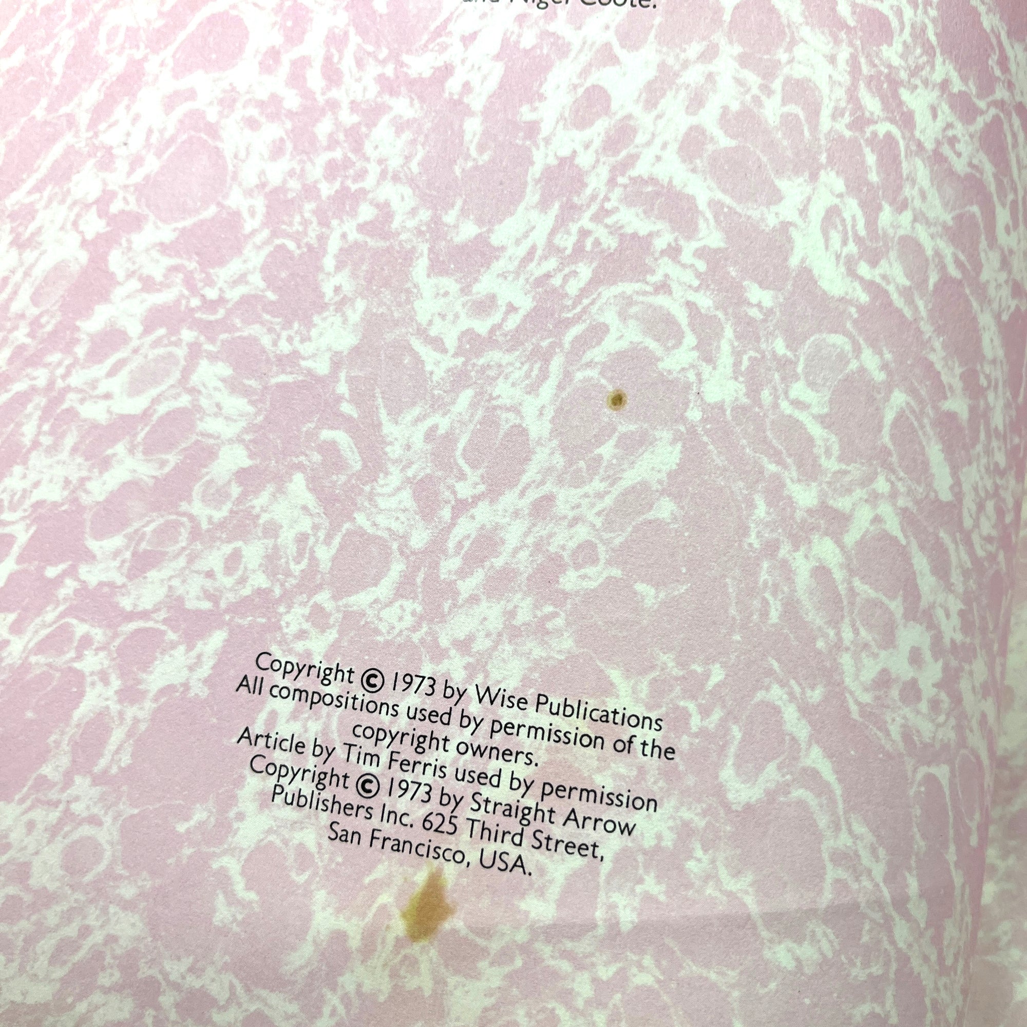 1973 The Songs of David Bowie