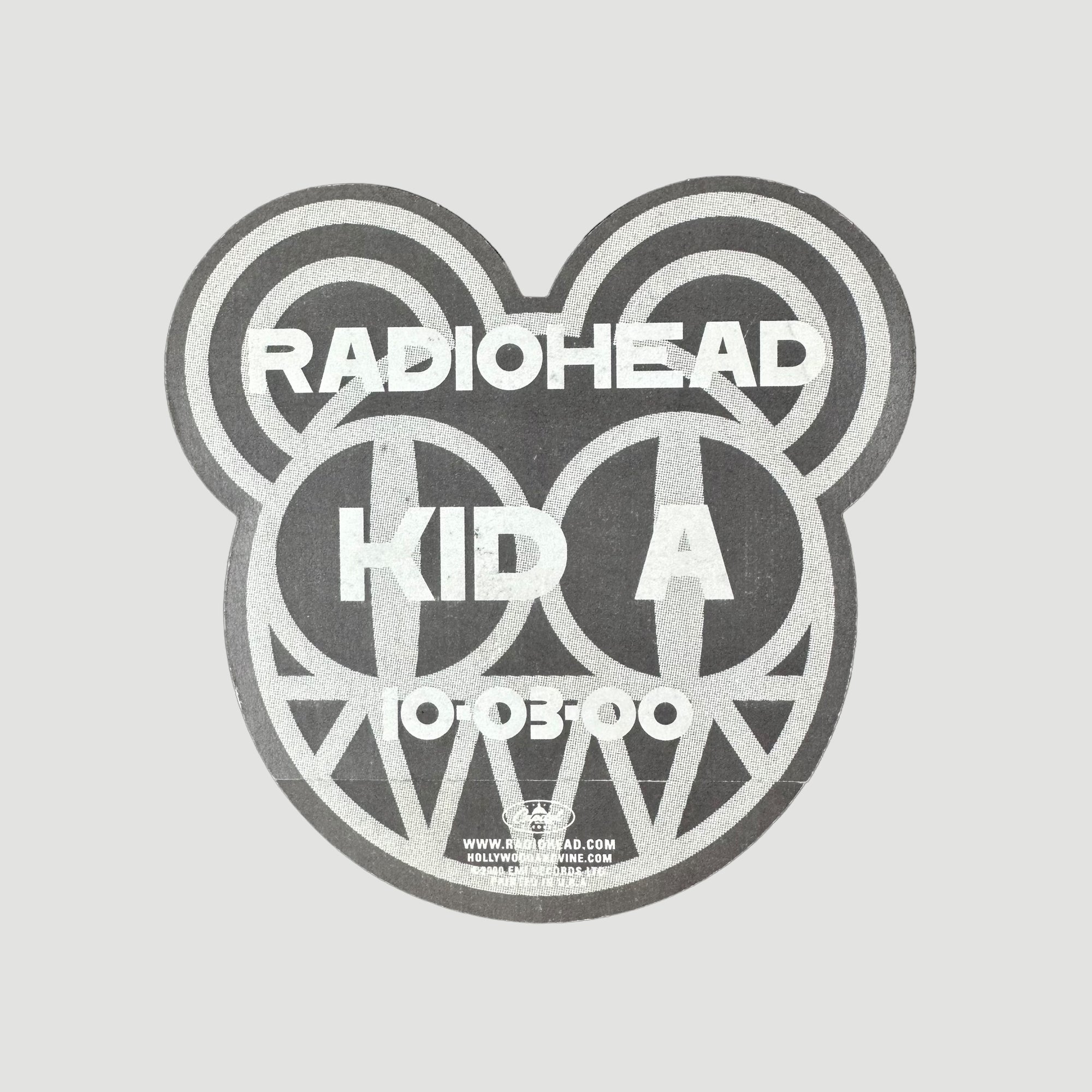 2000 Radiohead KID A Bear Promo 3 Sticker Set