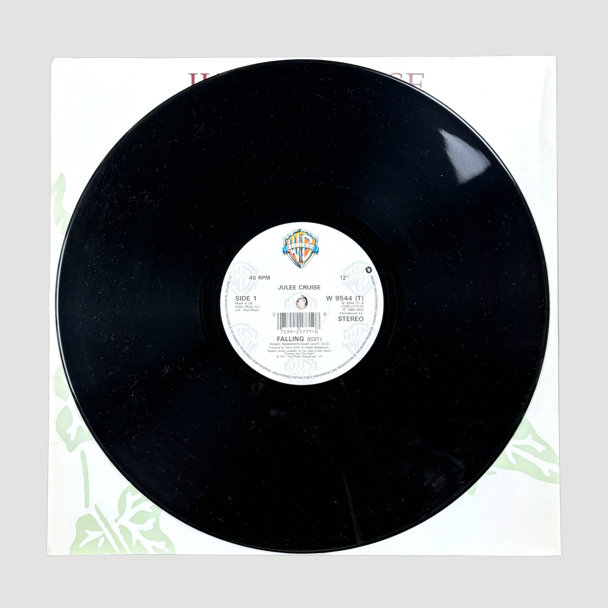 1990 Julee Cruise 'Falling' (Theme from Twin Peaks) 12" Single