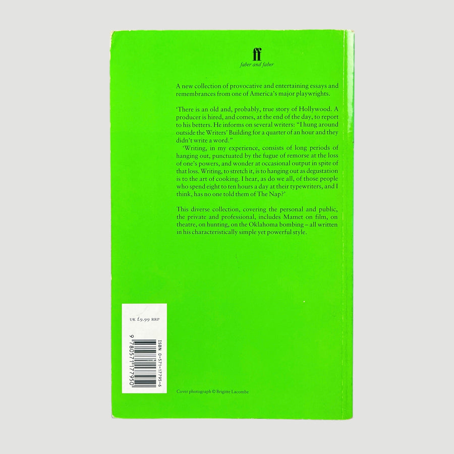 1996 David Mamet Make-Believe Town - Essays & Remembrances