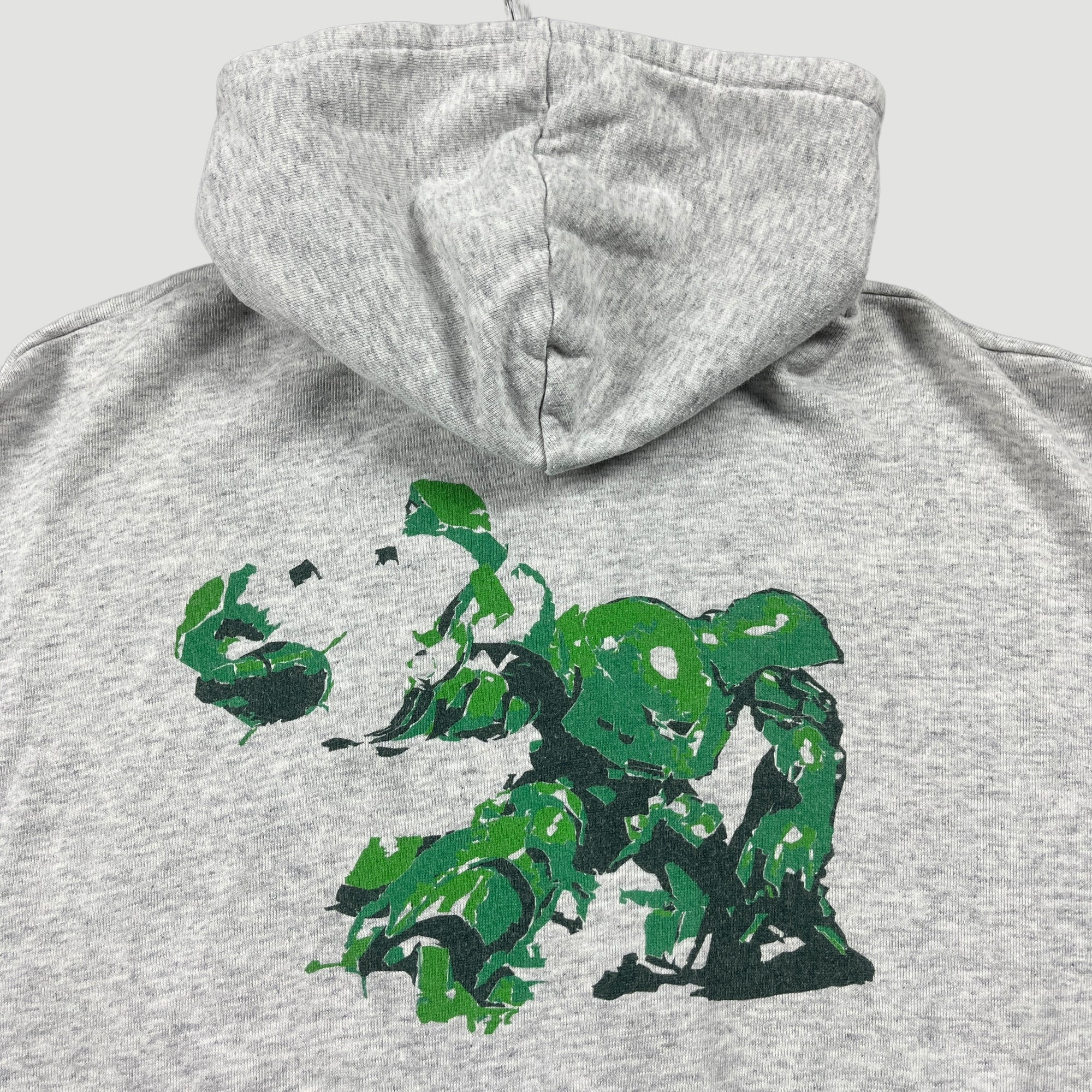 90's Rephlex Records Grey Marl Zip Hoodie