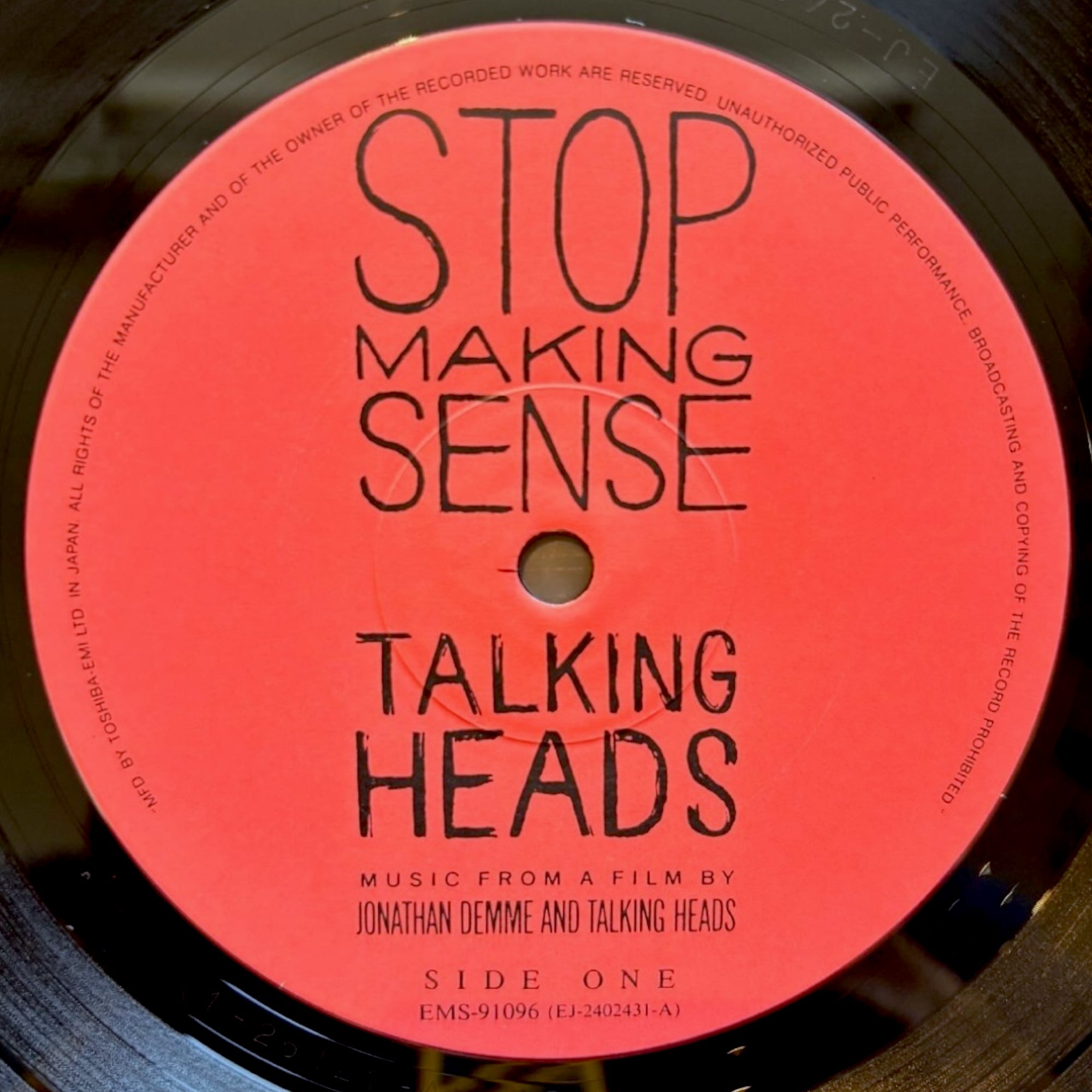 1983 Talking Heads Stop Making Sense Japanese 1st Press LP