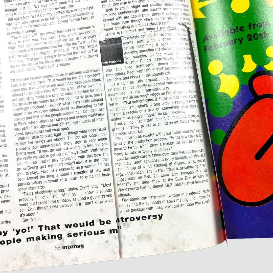 1995 Mixmag Portishead Cover Issue