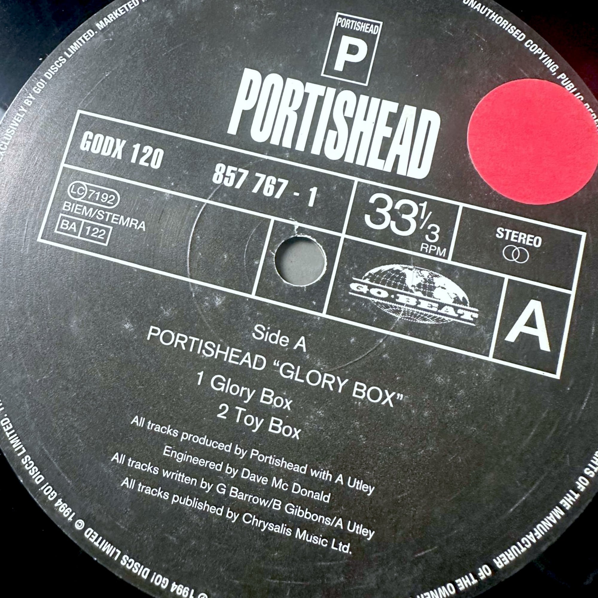 1994 Portishead 'Glory Box' UK 12" Single