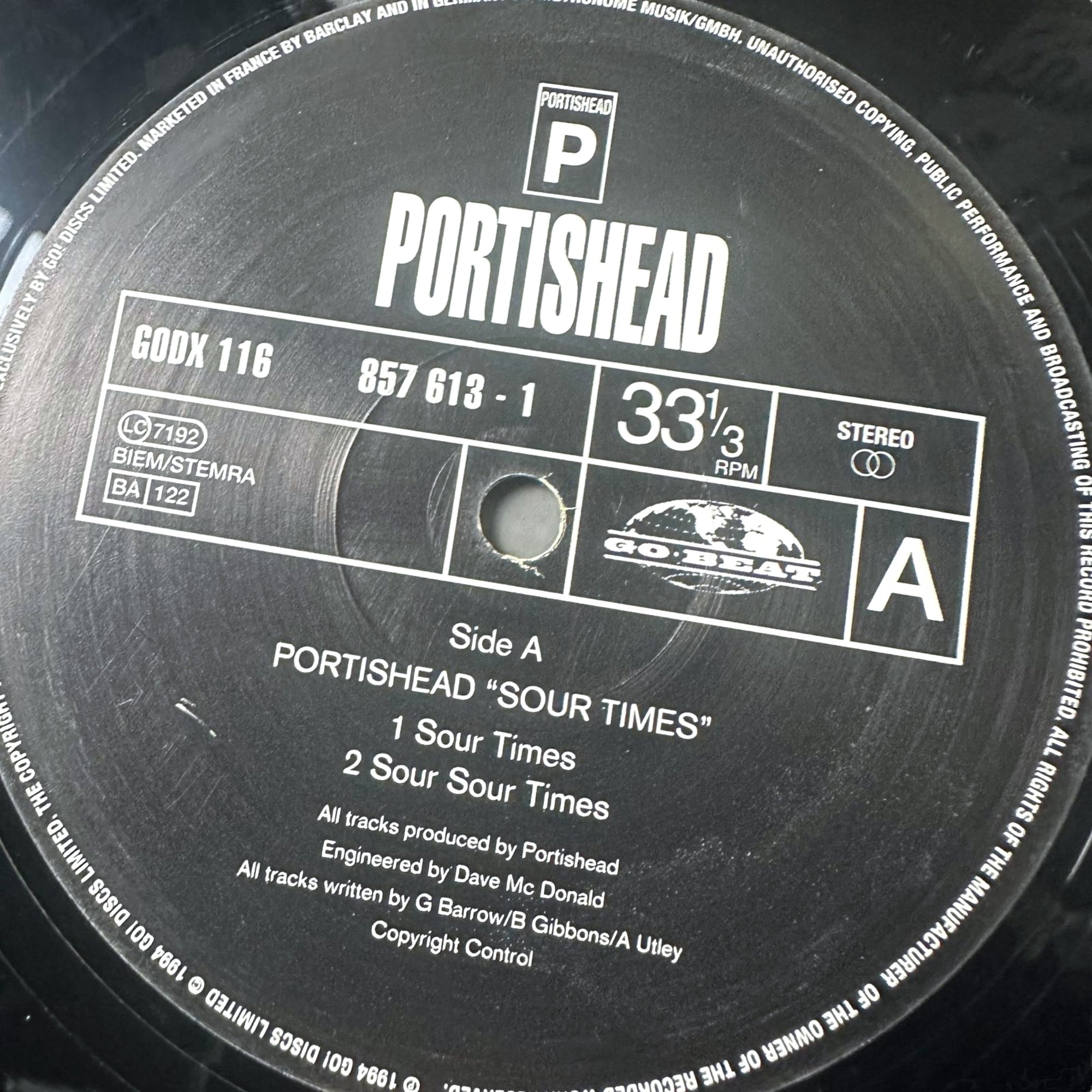 1995 Portishead Sour Times 12" UK Single