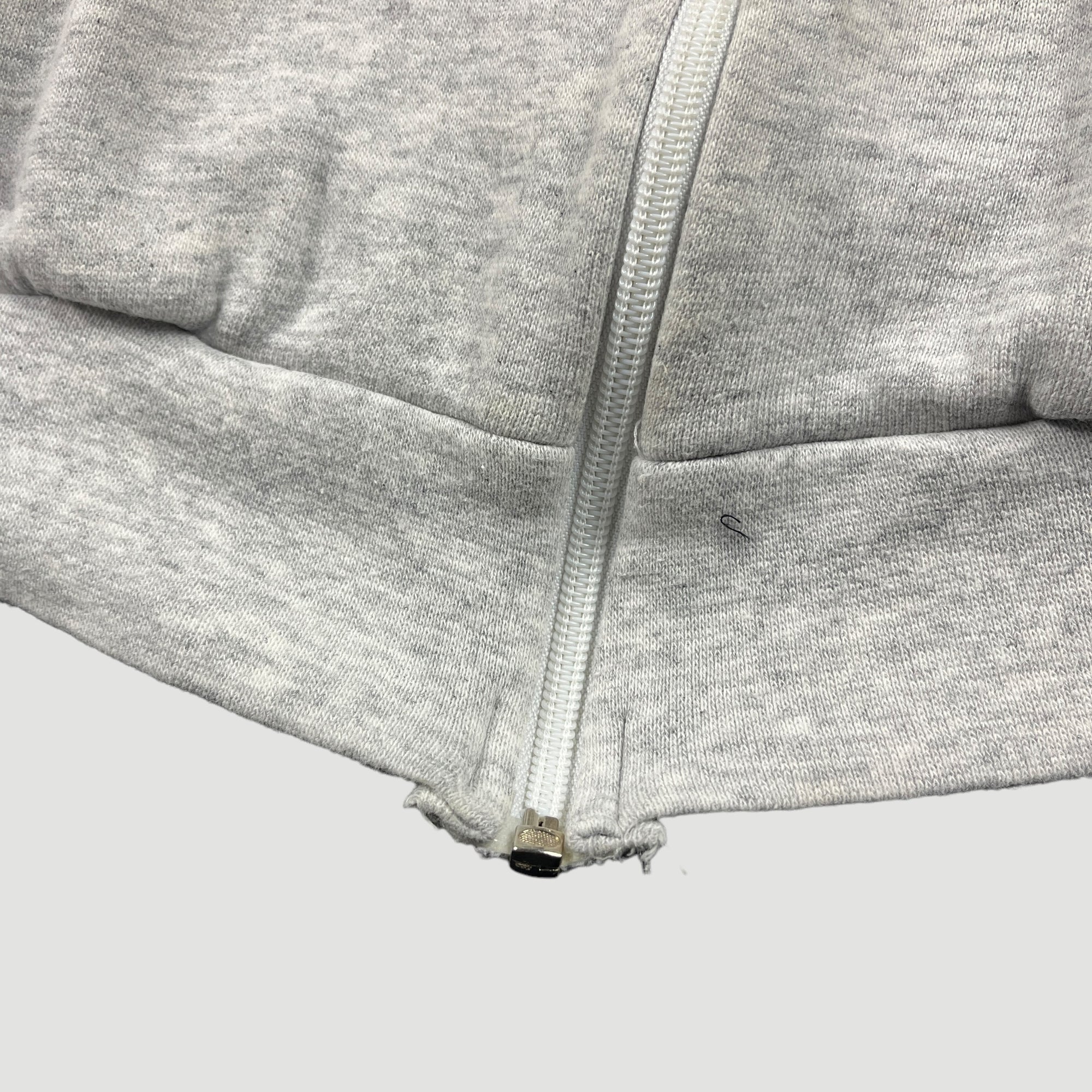 90's Rephlex Records Grey Marl Zip Hoodie