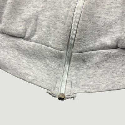 90's Rephlex Records Grey Marl Zip Hoodie