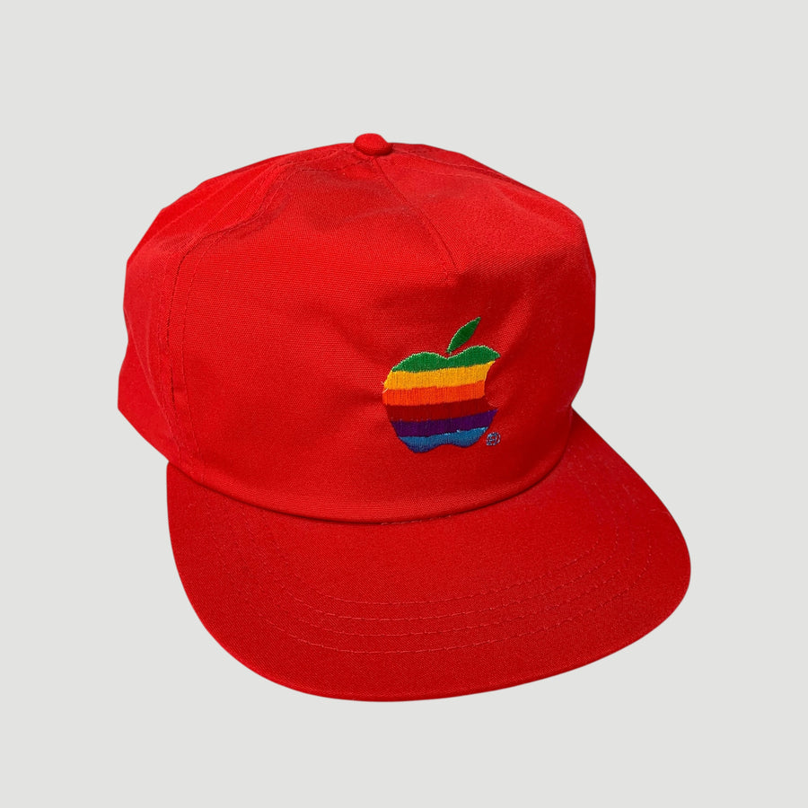 Late 80's Apple Logo Red Strapback Cap