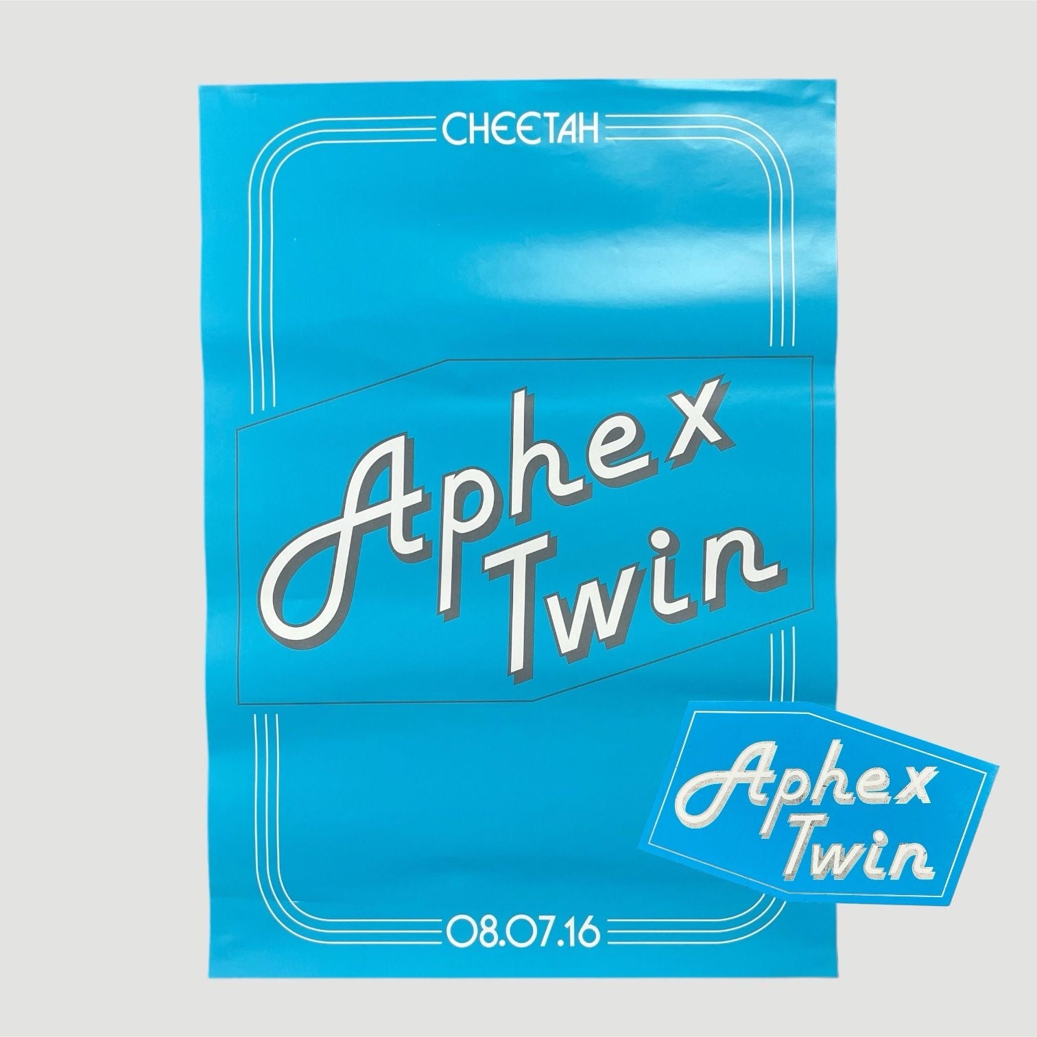 2016 Aphex Twin Cheetah Poster + Sticker Set