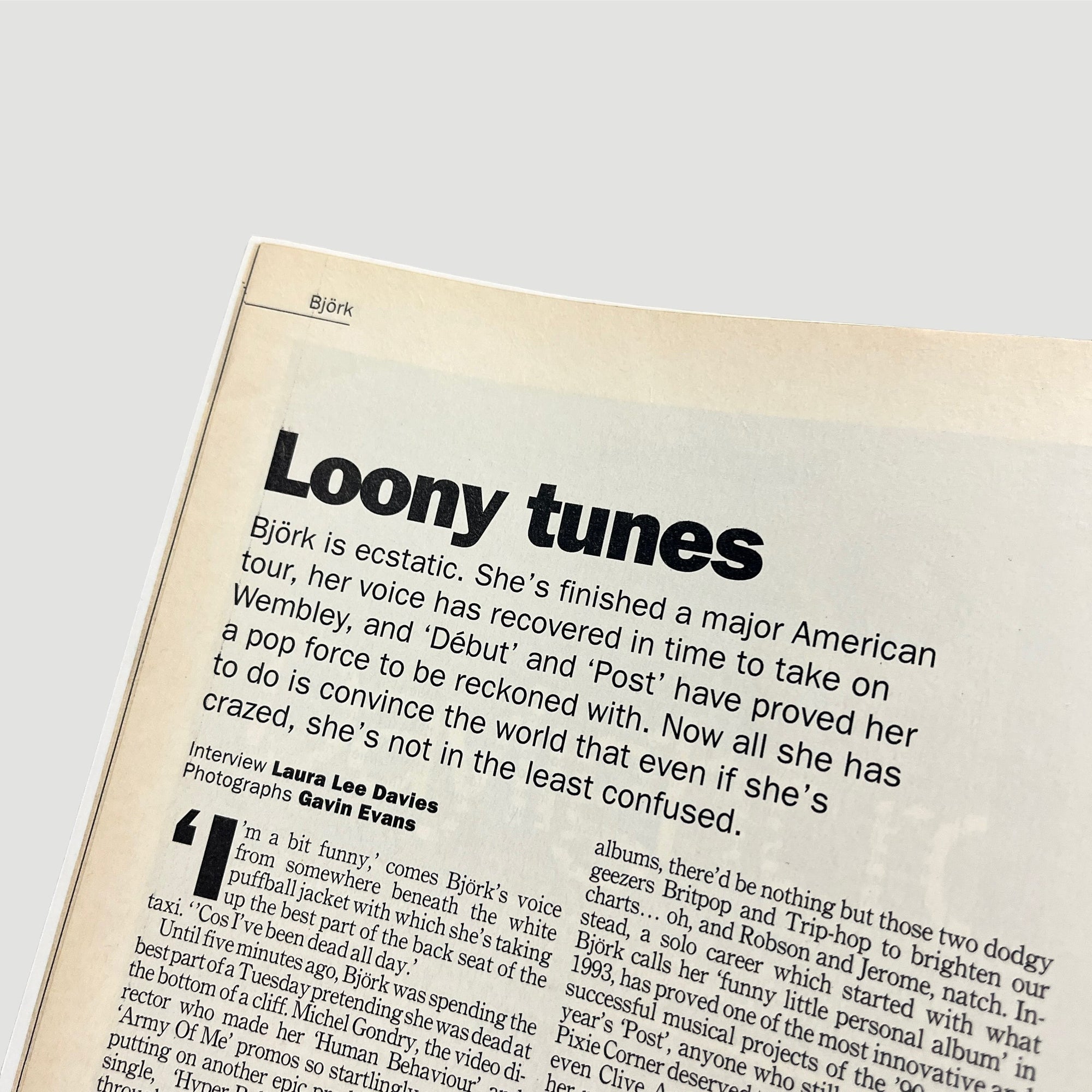 1996 Time Out Bjork Issue