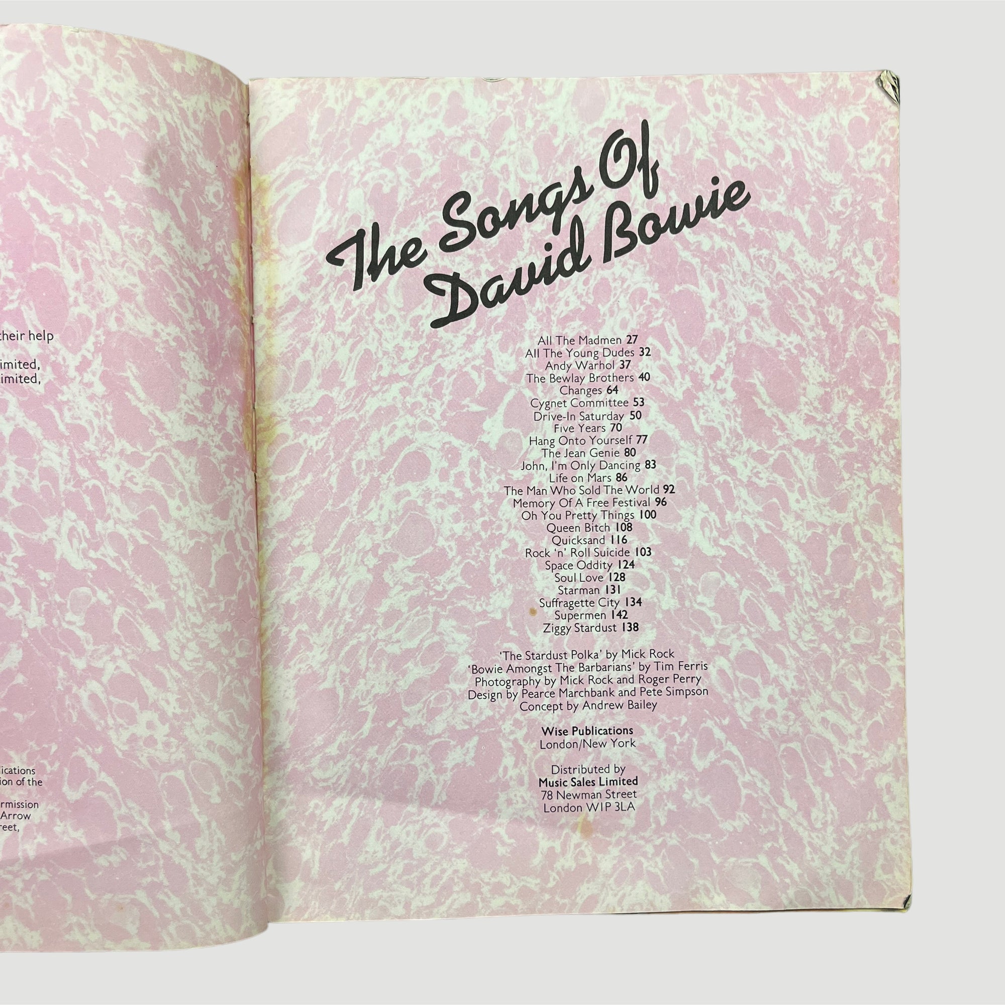 1973 The Songs of David Bowie