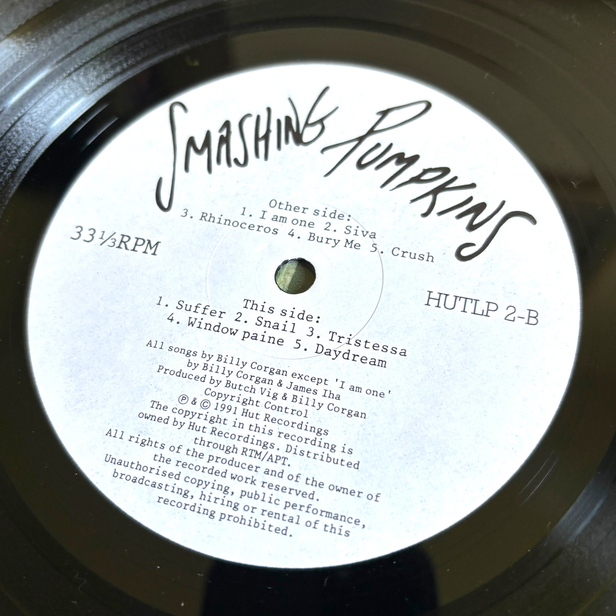 1991 Smashing Pumpkins Gish 1st UK LP