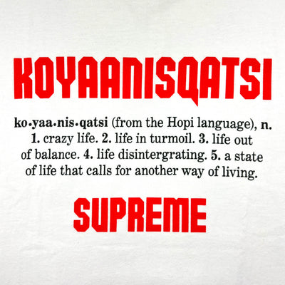 2020 Koyaanisqatsi x Supreme White T-Shirt