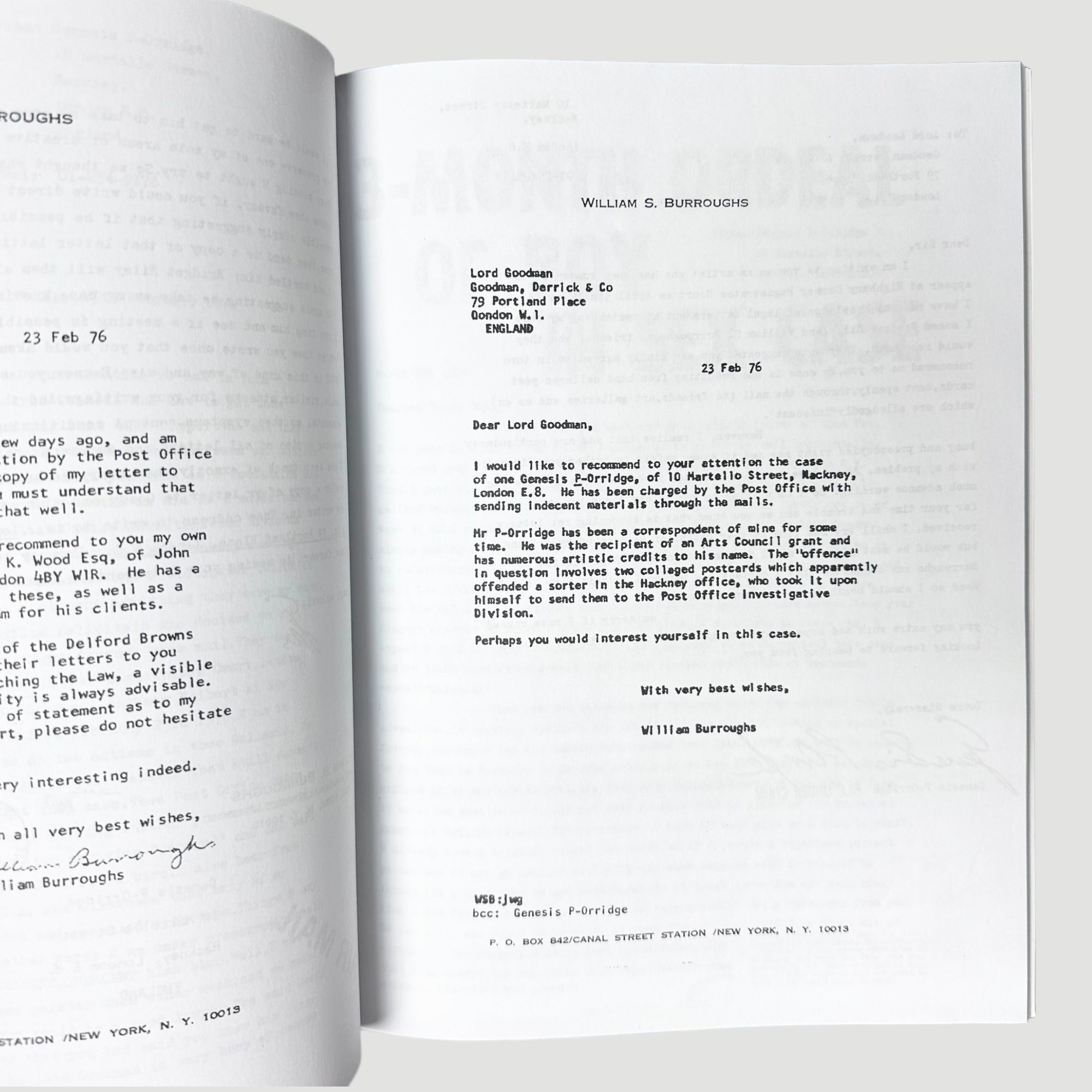 2013 Genesis P-Orridge G.P.O. Vs. G.P-O Mail Action