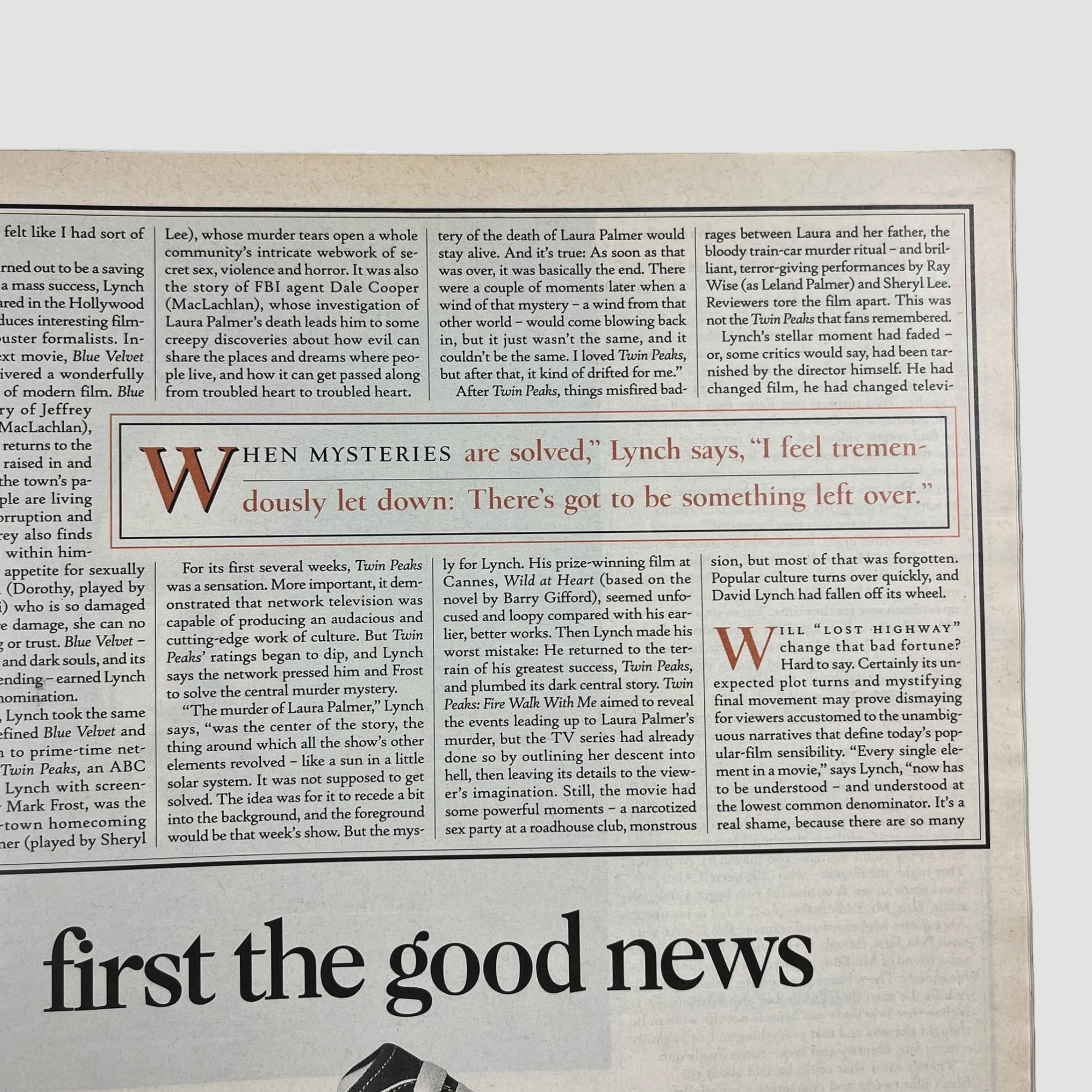 1997 Rolling Stone David Lynch Trent Reznor Issue