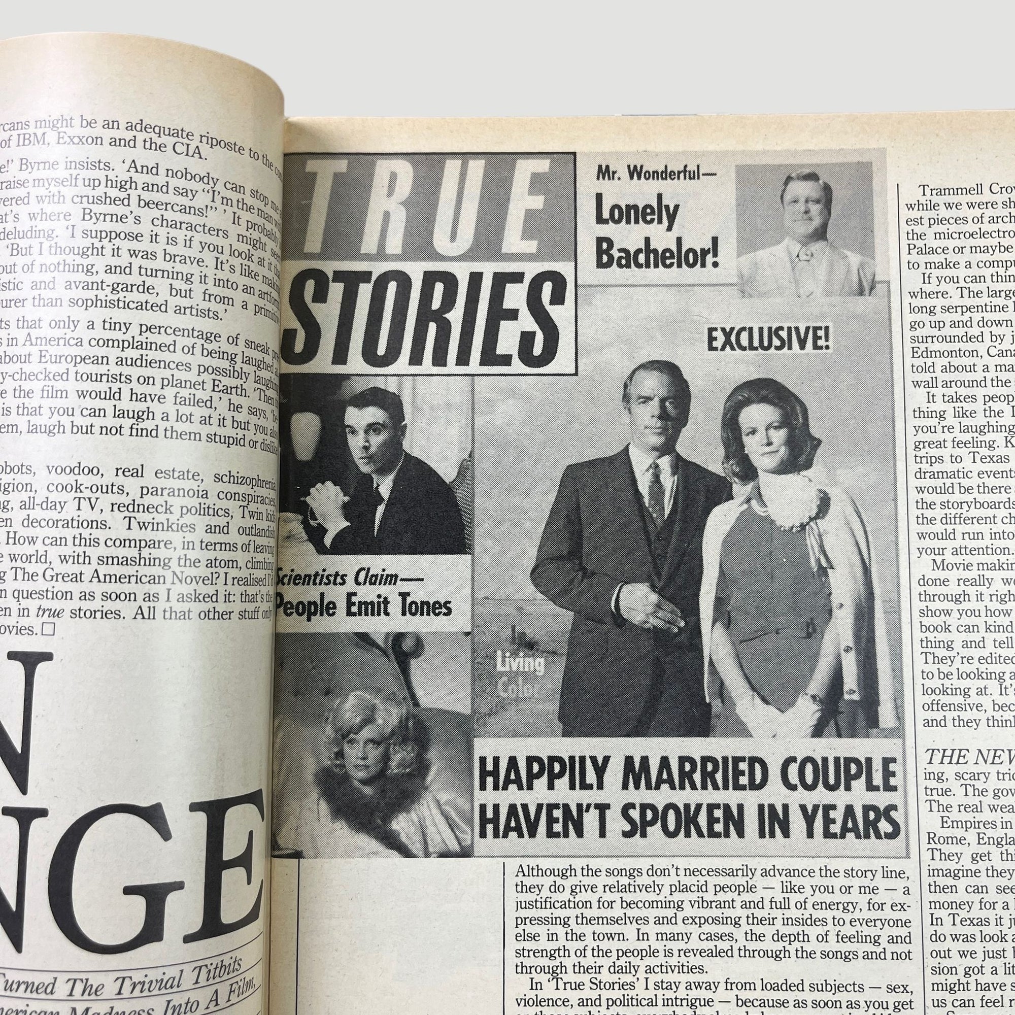 1986 Time Out Issue David Byrne Issue