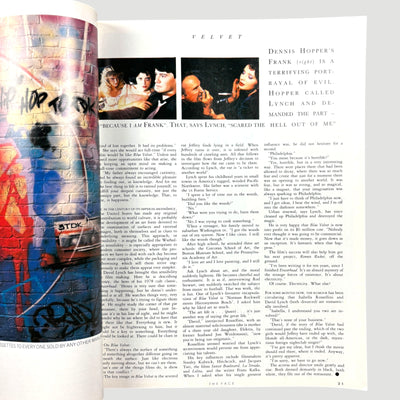 1987 The Face Magazine Isabella Rossellini/Blue Velvet Cover Issue