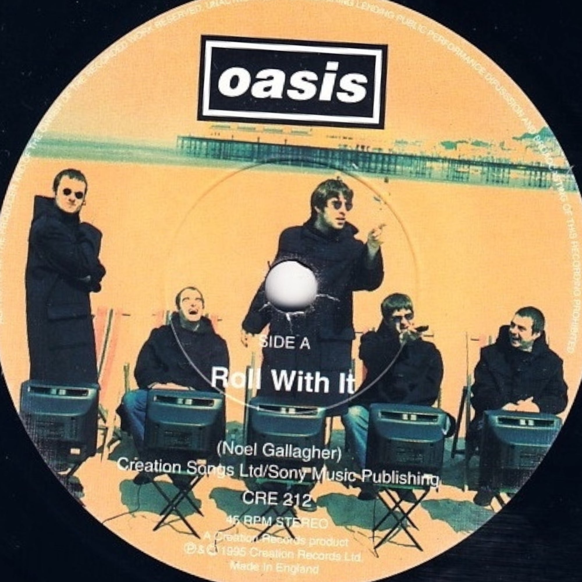 1995 Oasis Roll With It 7" UK Single