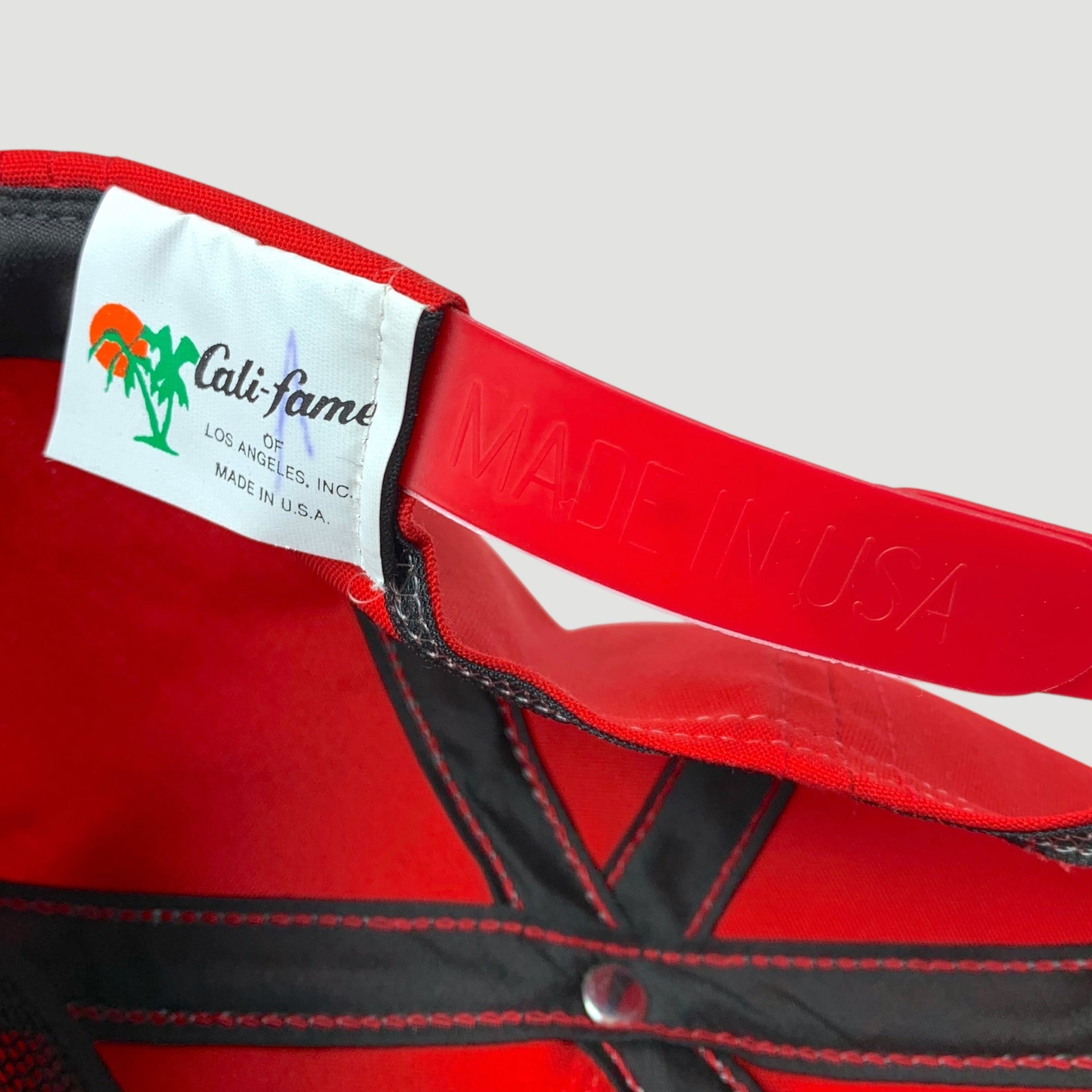 Late 80's Apple Logo Red Strapback Cap