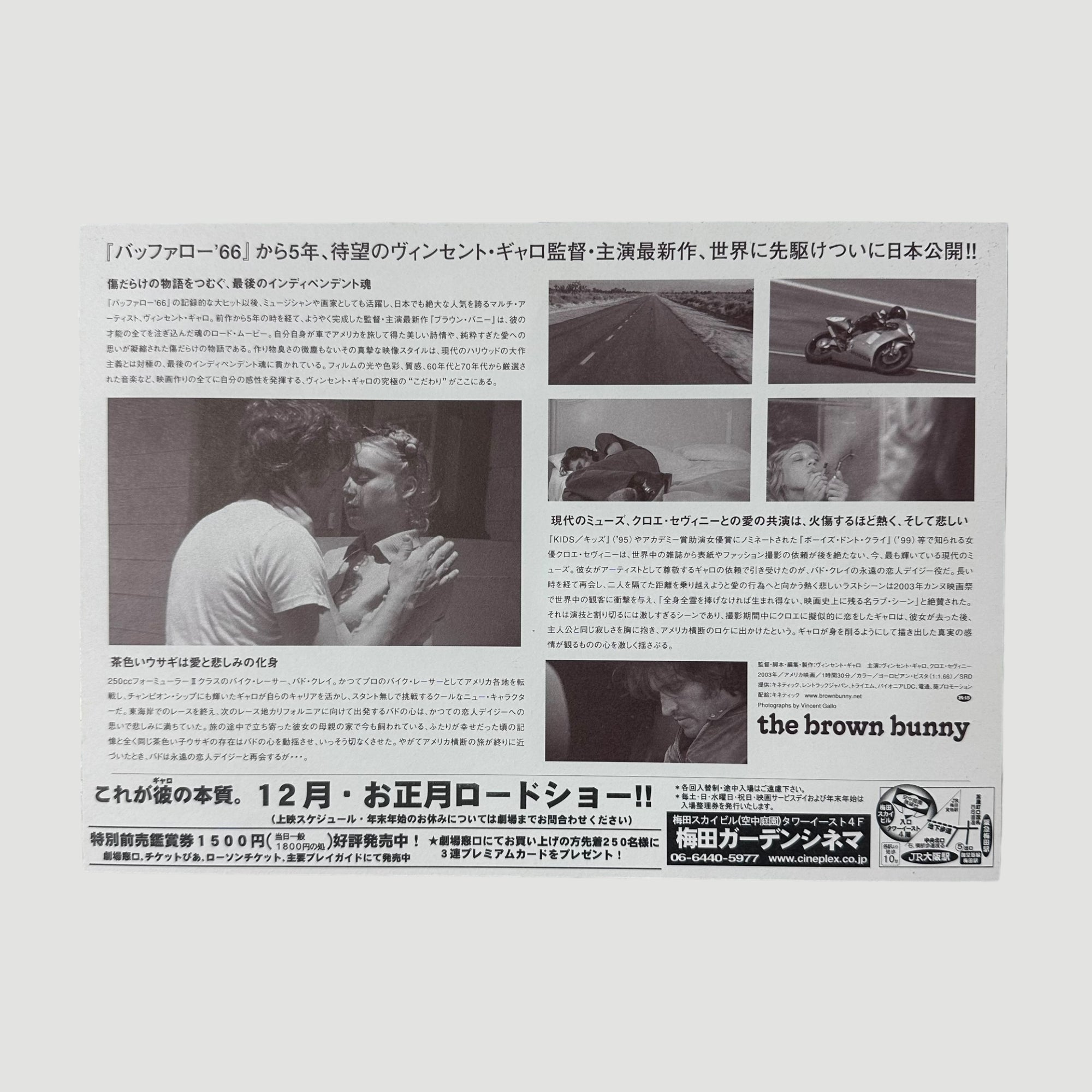 2003 The Brown Bunny Japanese Chirashi Poster