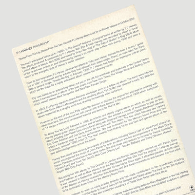 2000 PJ Harvey Stories from the City CD/VHS UK Promo Boxset