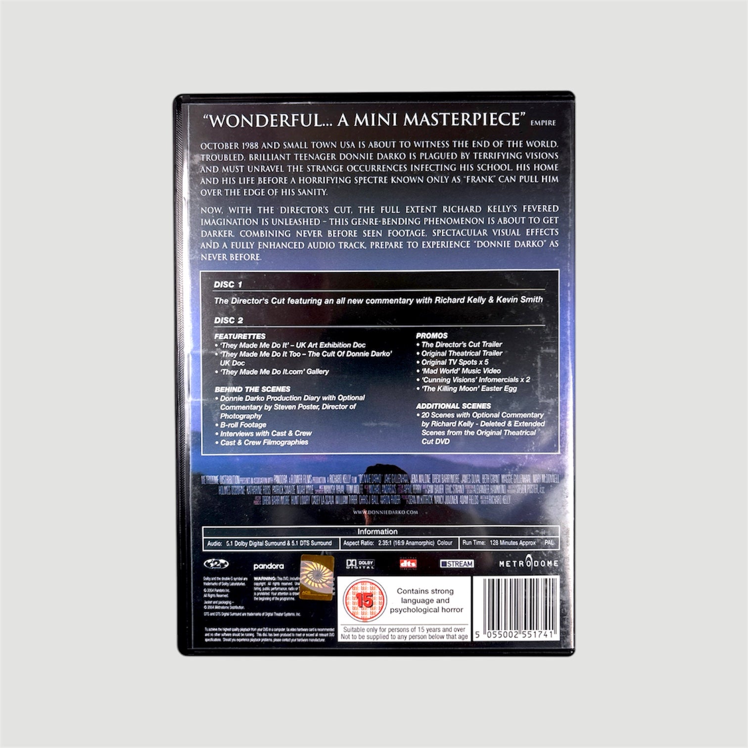 2002 Donnie Darko 2 Disc UK DVD