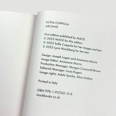 2023 Sofia Coppola Archive 1999-2023 (1st Edition Sofia Coppola SIGNED)
