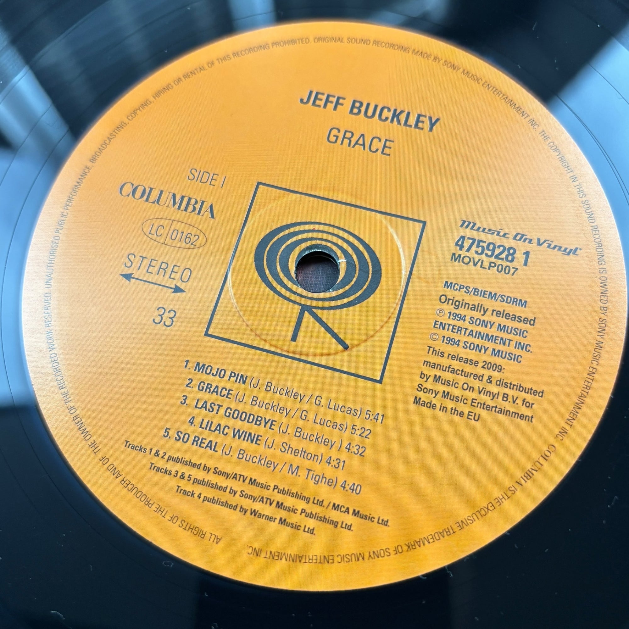 2010 Jeff Buckley Grace US Reissue LP