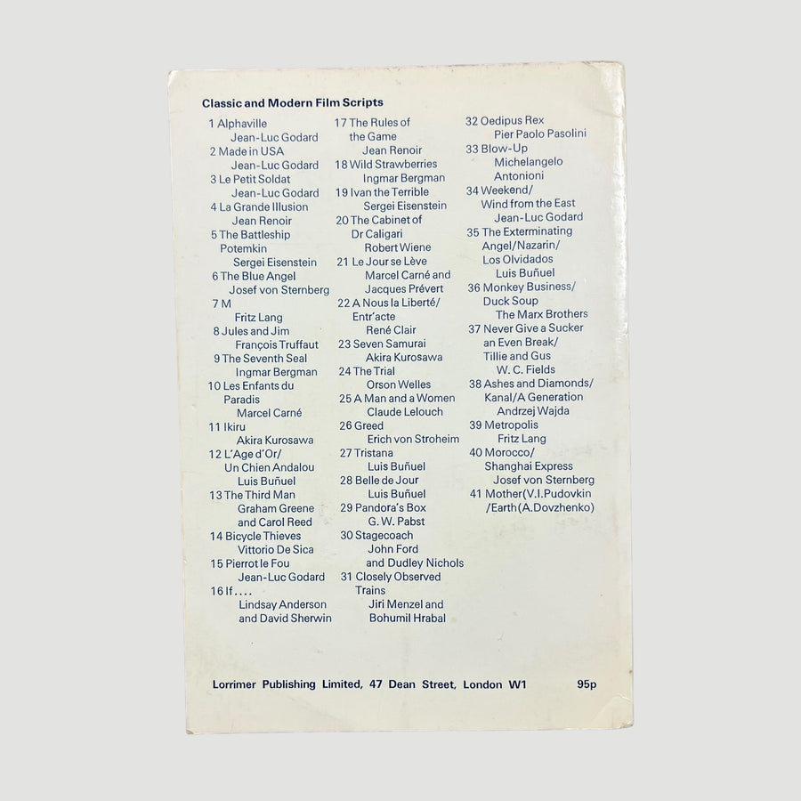 1972 The Seventh Seal Ingmar Bergman Film Script