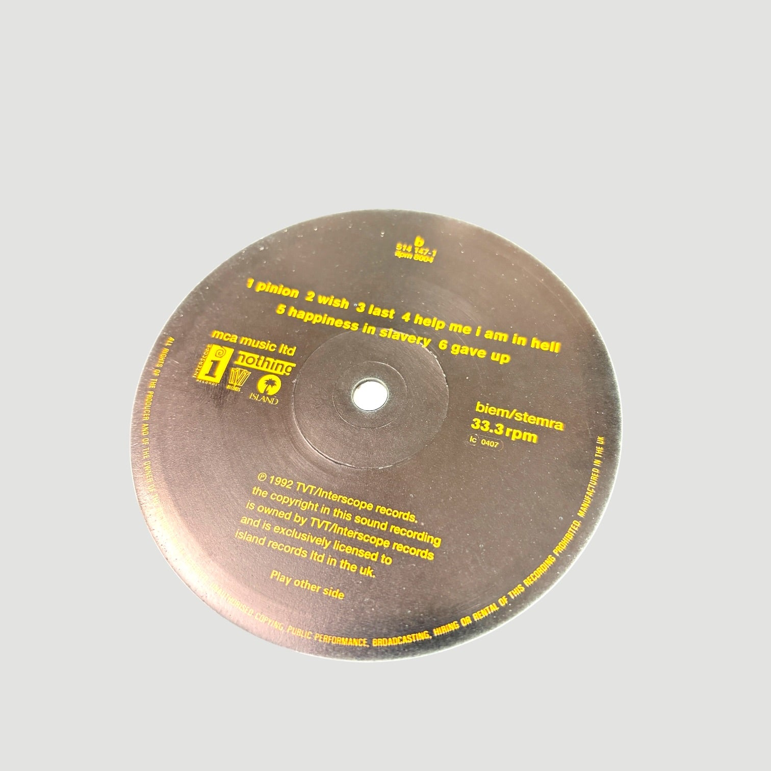 1992 Nine Inch Nails Broken UK 12" + 7" Single Set + Flyer