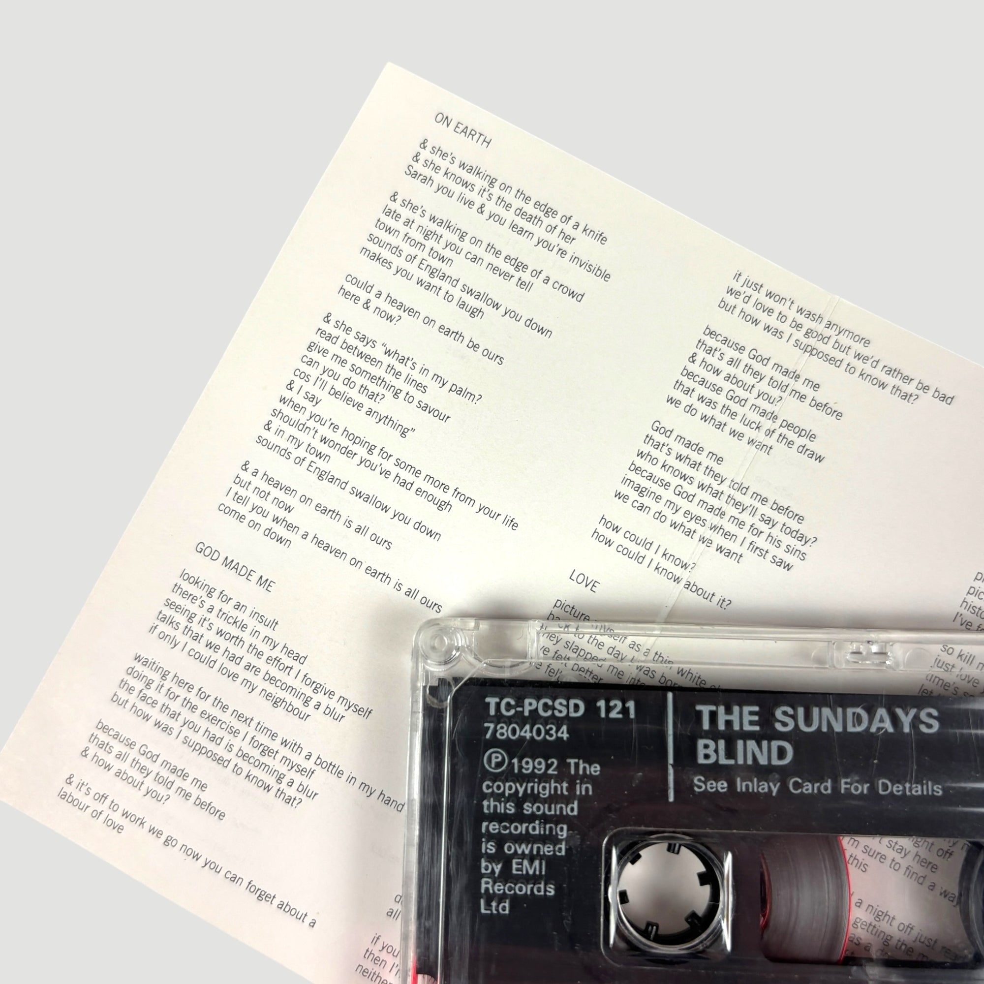 1992 The Sundays Blind UK Cassette