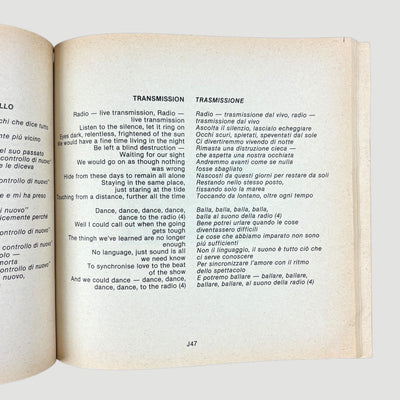 1983 Joy Division Joy Italian Lyric Book